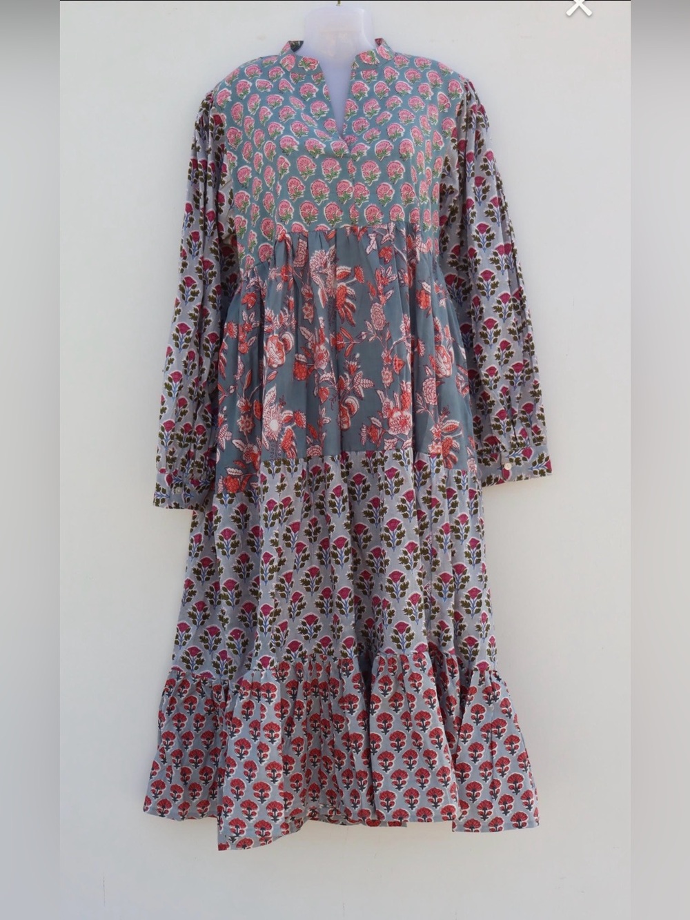 Hand Block Printed Cotton Dress L